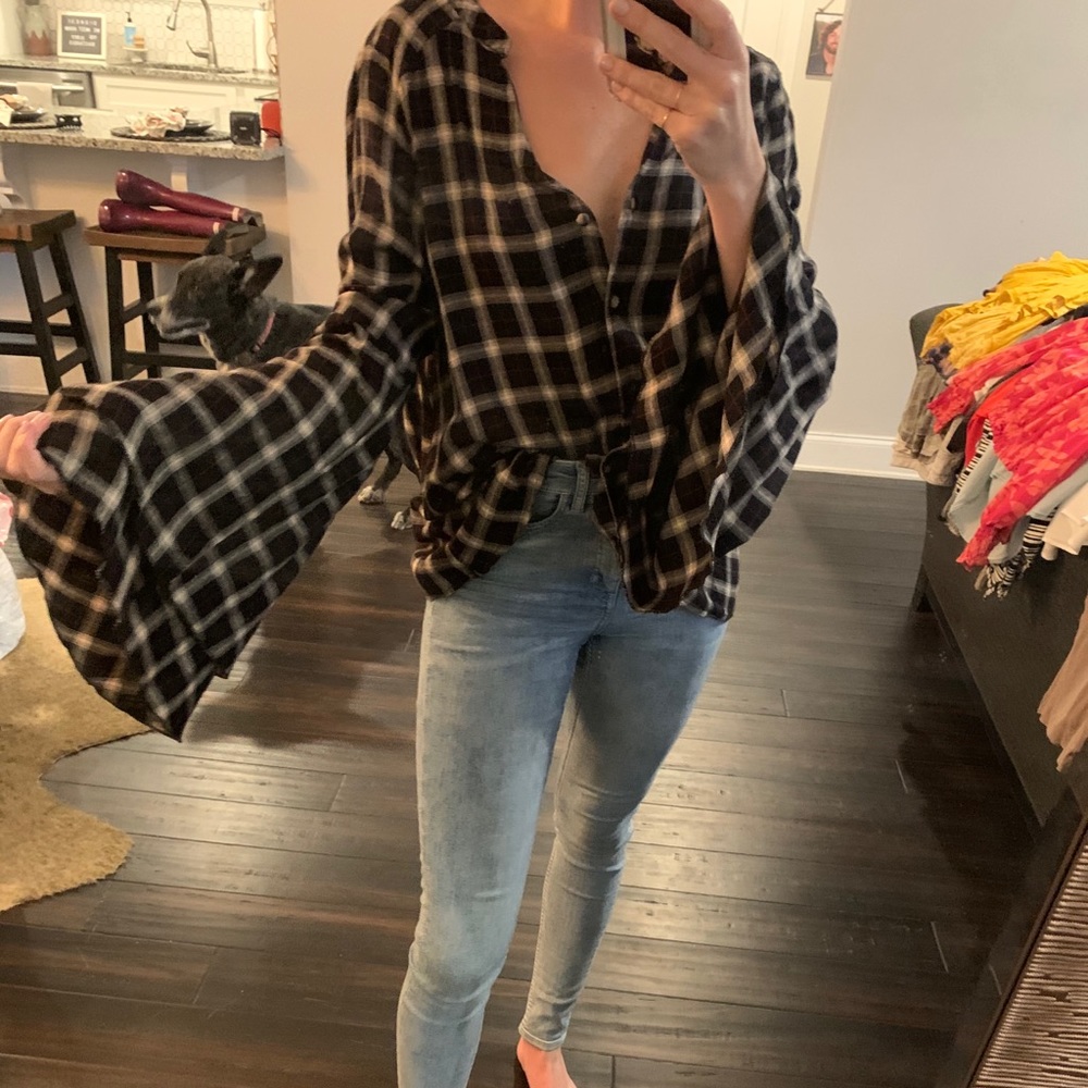boutique plaid top